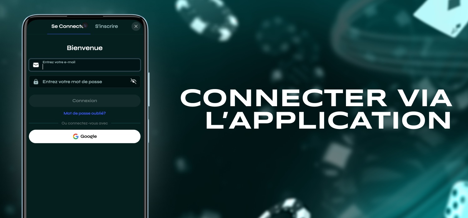 Se connecter à son compte via l'application mobile
